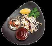 vegetables, glass noodles, curry and csirkével chicken 1.180 Ft rákkal prawns 1.
