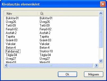 14. Fotórealisztikus megjelenítés 1013 Ok bezárja az anyaghelyettesítést. A módosított értékek, csak a megjelenítésig tartják meg a hatásukat.