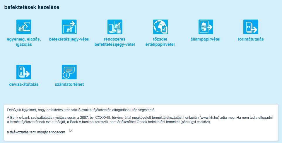 11 befektetések kezelése elosztóoldal A Befektetések kezelése elosztóoldal abban az esetben jelenik meg Önnek, amennyiben rendelkezik aláírt befektetési szolgáltatási szerződéssel.