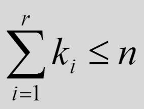 r darab egyenlő, ahol k i 1 és Jelölje az n elem