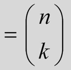 Tétel: n elem k-ad osztályú ismétlés nélküli kombinációinak a száma: (A jobb oldalon álló jelölés olvasása: n