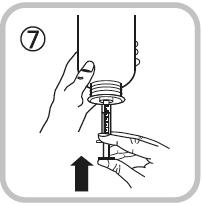 Azonnal fordítsa felfelé a palackot (9. ábra).