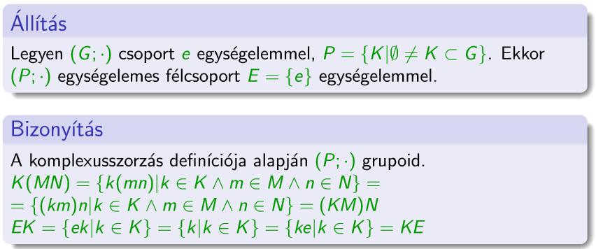 46. Definiáld a triviális részcsoport/valódi részcsoport fogalmát! 47. Add meg a részcsoport ekvivalens jellemzéseit! 48. Mit mondhatunk részcsoportok metszetéről?