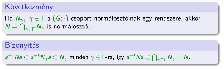 Mit mondhatunk normálosztók metszetéről?