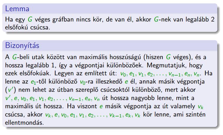 Fogalmazz meg két olyan szükséges és elégséges feltételt arra, hogy egy véges egyszerű gráf