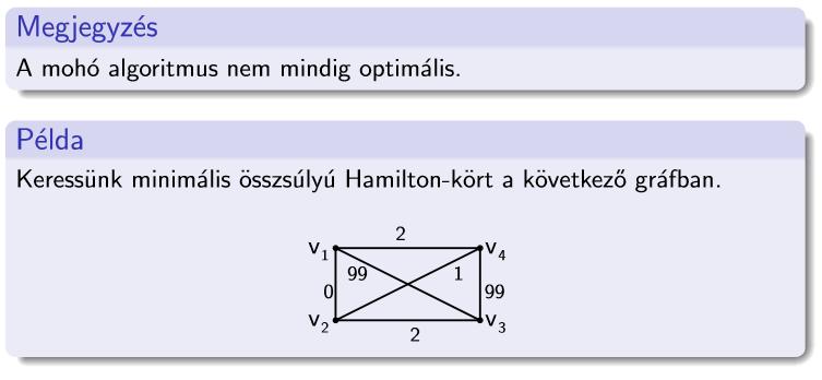 optimális megoldást!