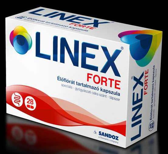 rágótabletta 60db Anitbiotikum kúra? A Linex Forte több milliárdnyi élőflóra sejtet tartalmaz, melyre a bélflórának az antibiotikum kezelés első napjától szüksége lehet.