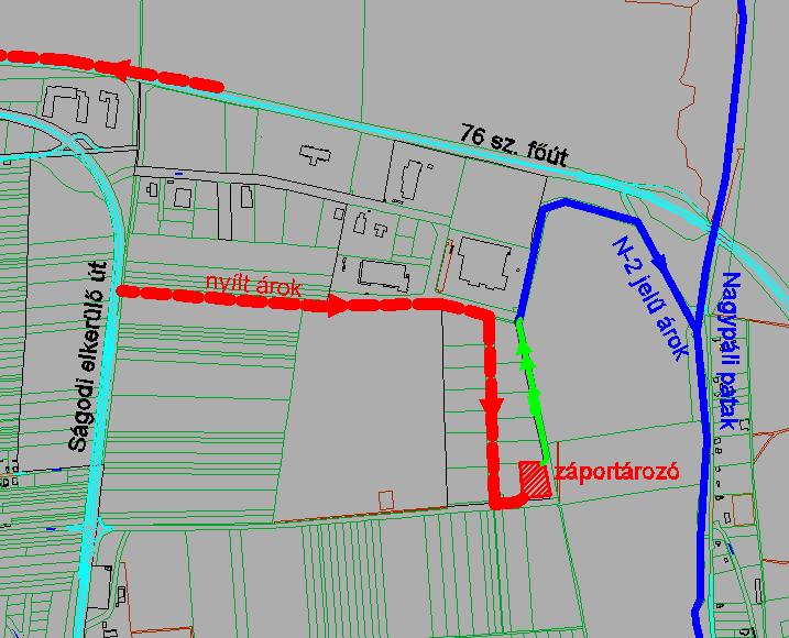 Csapadékvízelvezetés Az északi ipari park területén a csapadékvizek kártétel nélkül történő levezetésének vizsgálatára az több tanulmányterv készült: Zalaegerszeg, Északi Ipari Park és 76. sz.