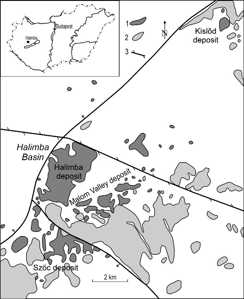 The Halimba Malom-völgy bauxite deposit Introduction There are three large bauxite deposits in the south-western part of the Bakony Mountains: Halimba, Malom-völgy and Szőc (Figure 1) They all are