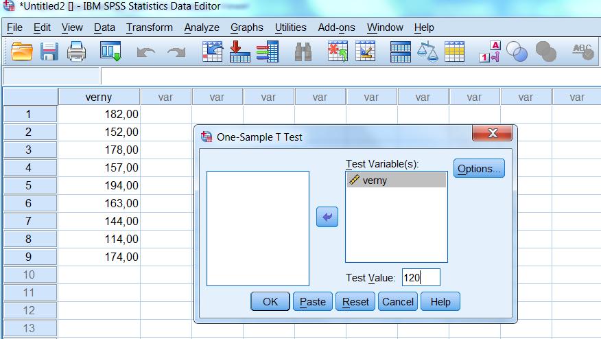 Eredmények az SPSS programmal A t-érték és szabadságfok alapján történő döntéshez szükségünk van a