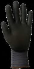 nitril alapanyagú mártás + a kesztyű Könnyű, kiemelten komfortos, teljesen tenyerén kézre fekete simuló Sandy formai csúszásbiztos nitril réteg kialakítás, magas