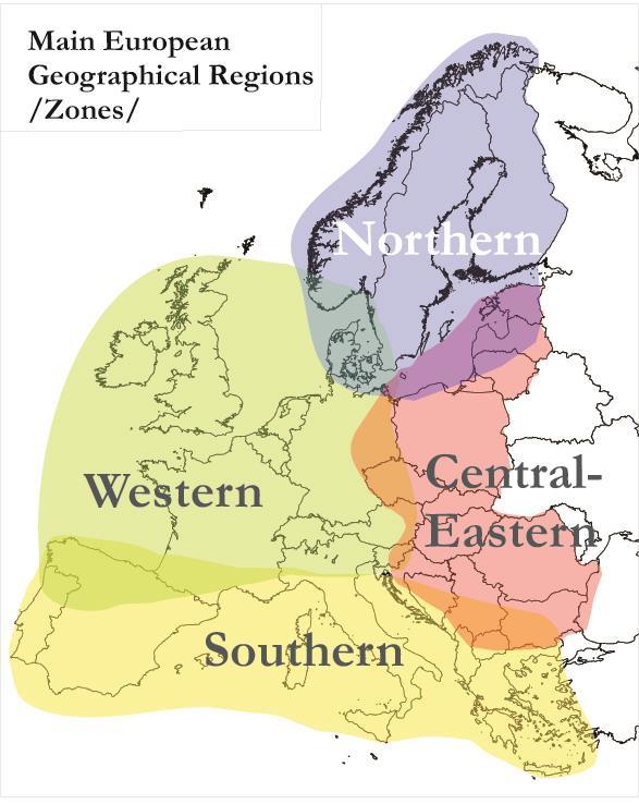 Európai Unió térségtípusok a leírás szintjén: tudományos cikkek kohéziós jelentések, TSP-TA, ESPON