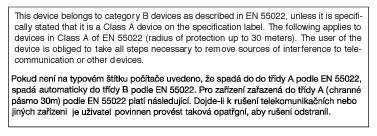 6. Szabályozási információk Cependant, rien ne peut garantir l'absence d'interférences dans le cadre d'une installation particulière.