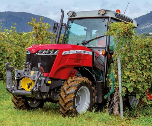 09 S Speciális verzió A modern szőlészetek nagy értéket képviselnek és magas terméshozamot nyújtanak, ezért kompakt méretű, mégis termelékeny traktorra van