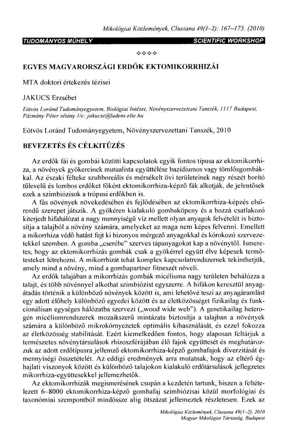 Mikológiái Közlemények, Clusiana 49(1-2): 167-137.