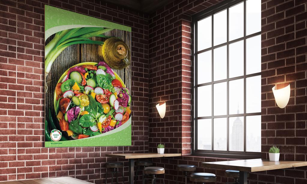 Arculati elemek - Étteremdizájn A falakra egyedi salátáinkról