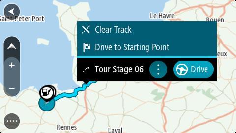 Navigáció útvonal használatával TomTom Rider készülékére a MyDrive alkalmazás segítségével útvonalakat importálhat. Az importált útvonal használatával való navigációhoz tegye az alábbiakat: 1.