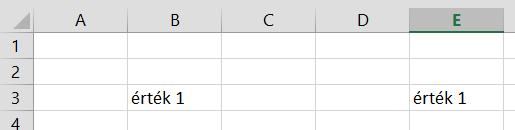 Ennek a másolásnak a lényege, hogy ha a forrás cella (B3) értéke változik, akkor minden olyan cella változni fog, ami arra hivatkozik!