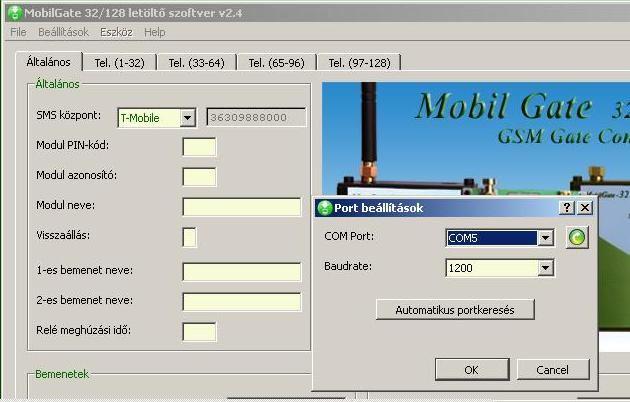 A MobilGate-32 kapunyitó felprogramozása számítógépről: A MobilGate-32 modul ingyenes letöltő szoftverünkkel programozható fel számítógépről, laptopról annak USB portján át.