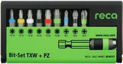 Universal + bittartó Cikkszám: 0702 930 073 PZ 1 PZ 2 PZ 3 PH 1 PH 2 PH 3 0,8 x 5,5 1,0 x 6,0 1,2 x 6,5 Bit-készlet TX + PZ + PH + bittartó Cikkszám: