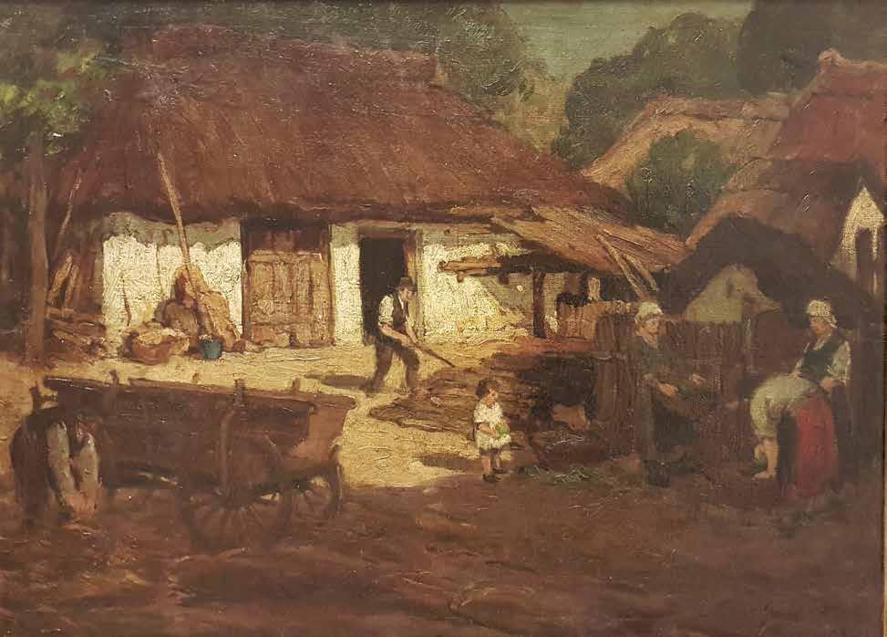 20. tétel GAÁL FERENC ( 1891-1956 ) Tanyaudvar 60 x 80 cm