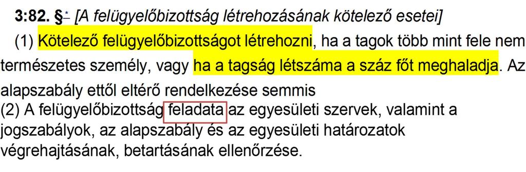 4. NAPIRENDI PONT Alapszabály módosítás a Polgári Törvénykönyv változásai alapján 1) A 2013. évi V.