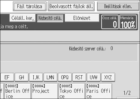 Szkennelt fájlok küldése mappákba Váltás a Szkennelés mappába képernyõre 2 Jelen rész ismerteti, hogy váltson a Szkennelés mappába képernyõre.