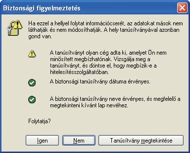 Biztonsági jellemzők Windows 2000/XP és Windows Server 2003 esetén 9 a Indítsa el a webböngészőt.