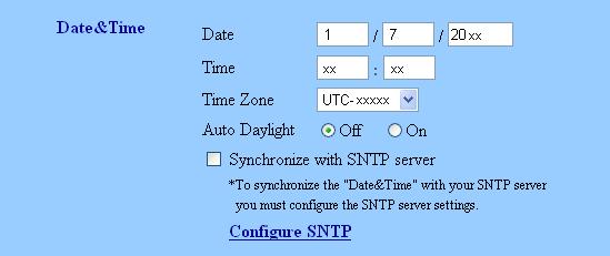 Web alapú kezelés Synchronizing Interval (Szinkronizációs időköz) Adja meg órában az időközt, amilyen gyakorisággal szinkronizálni kíván a kiszolgálóval (1 és 168 óra között).