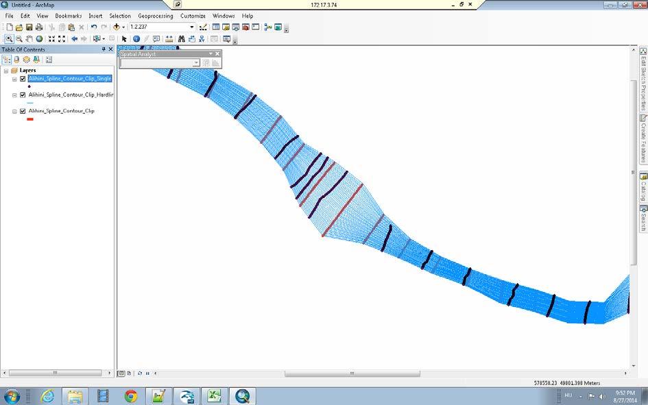 MEDERMORFOLÓGIA MEGHATÁROZÁSA / DETERMINATION OF CHANNEL MORPHOLOGY Valódi keresztszelvény/ Measured cross-sections Elvi