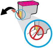 4. Helyezzen be egy új tintapatront. a. Csomagolja ki a tintapatront. b. Távolítsa el a műanyag szalagot a letépőfül segítségével.