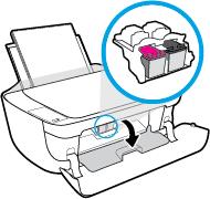 3. Nyissa ki a nyomtató elülső ajtaját. 4. Nyissa fel a patrontartó rekesz fedelét, és várja meg, amíg a patrontartó a nyomtató közepére ér. 5.