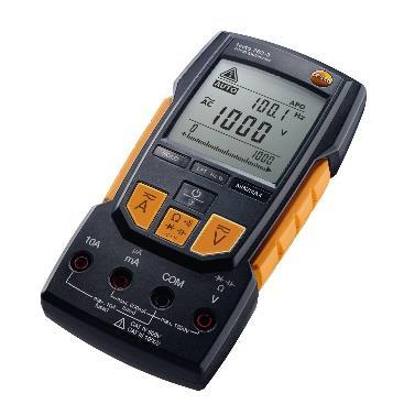 Digitális multiméter testo 760-3 - Valós RMS mérés - Áram mérés µa tartományban - Beépített hőmérséklet érzékelő - Frekvenciaváltós motor alul
