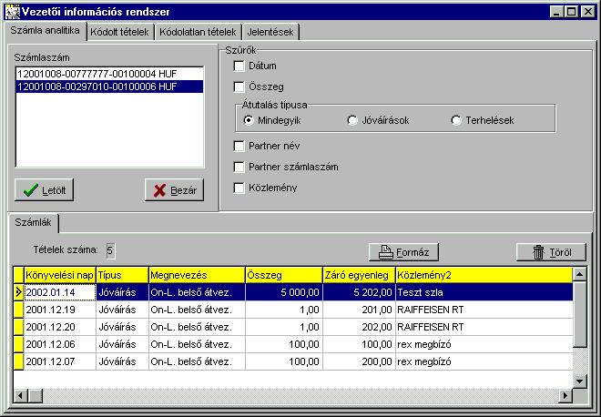 Vezetői információs rendszer 1 Vezetői információs rendszer kezelése a Raiffeisen Expressz programban Raiffeisen Expressz program ezen modulja az Egyéb menü Vezetői információs rendszer pontján