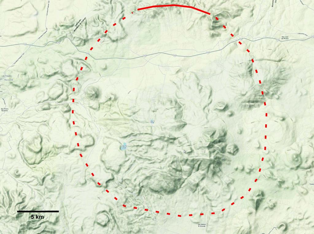 Los Azufres morfológiai képe Santa Inés Range Területe: 676 km 2 Magasság: 2100-3600 m lávafennsík El