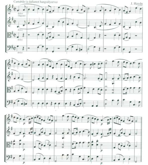 Császárquartett Zenehallgatás: Haydn: