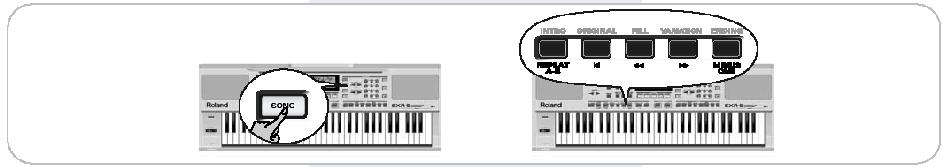 7. Kísérletezzen a COVER funkcióval (ld. 43. o.). A Song üzemmódban az EXR-5/EXR-3 automatikusan a PIANO SOLO billentyűzetmódot választja ki.