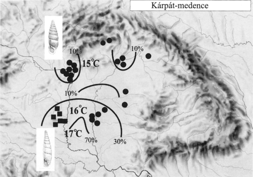 6 Palaeoecological conditions of the Carpathian Basin according to Molluscs between 16.000-