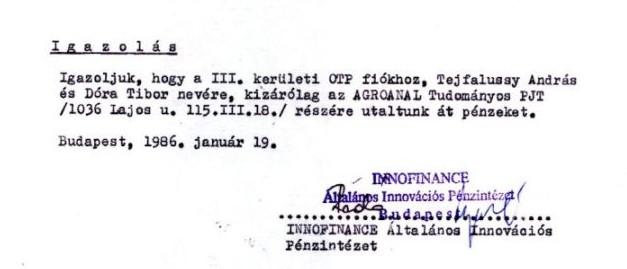 16./5 Kód: OTP-bank-hitelezesi-csalasairol-MNB-bankfelugyeletnek-181015 Itt van a bizonyíték, hogy a számlán a szabadalmaim alapján a társaságunknak átutaltatott pénz volt: A társasági számla azért