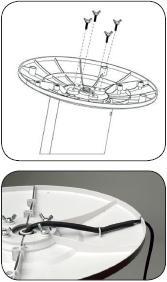 ALKATRÉSZEK 1. Kezelőpanel 2. LED kijelző 3. Levegő kimenetel 4. Készülék talp 5. Fogantyú 6. Távirányító tároló 7. Távirányító ÖSSZESZERELÉS 1.