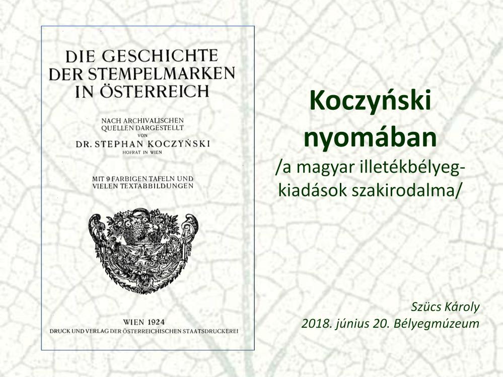 Jelen előadás célja a magyar pénzügyi filatélia szakirodalmának áttekintése.