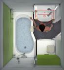 fürdőszoba család / TIGO A kisméretű fürdőszobák részére egy egyedi koncepció 2,3 m 2 + 0,85 m 2 70 CM-ES MOSDÓ ÉS