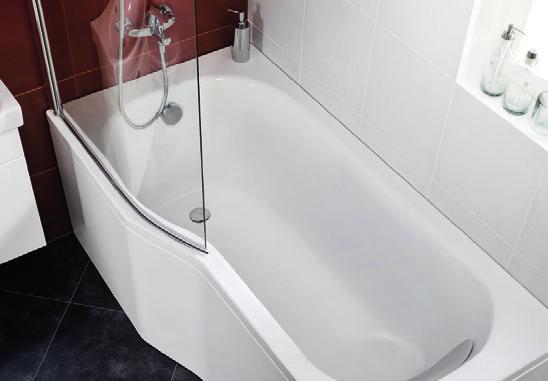 kádak / TIGO 80 cm 70 cm A fürdőkád és zuhanyzó egy helyen már nem csak a nagy fürdőszobákban lehetséges.