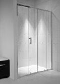 zuhanykabinok és ajtók / CUBITO PURE zuhanykabin ajtók, 1 csúszó ajtó, 1 rögzített rész Zuhany kabin ajtók 1000, 1200, 1400, BAL/ JOBB, 1 csúszó és 1 rögzített elem, fényes ezüst-színű profil, 6 mm