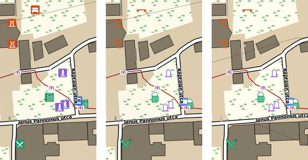 Dinamikus jelkulcs, változó megjelenítés Pontszerű elemek Fogalmi kategóriák