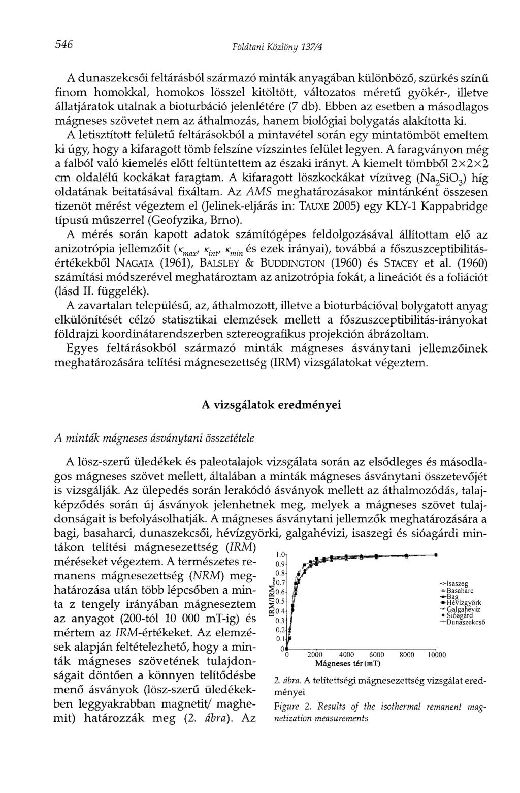 546 Földtani Közlöny 137/4 A dunaszekcsői feltárásból származó minták anyagában különböző, szürkés színű finom homokkal, homokos lösszel kitöltött, változatos méretű gyökér-, illetve állatjáratok