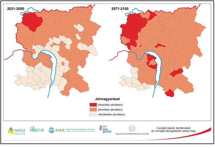 Ivóvízbázisok klímaváltozással szembeni sérülékenységének vizsgálati módszere 5. ábra.