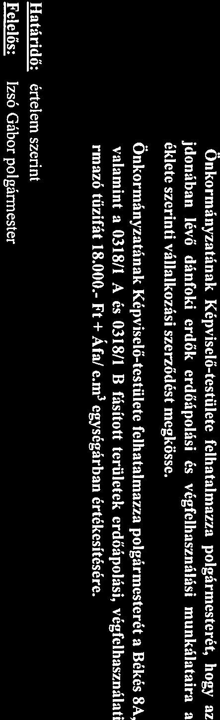 Határozati javaslatok: 1.