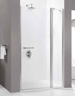 DJ/PR III. zuhanyajtó (kifelé-befelé nyíló ajtó) 1 db kifelé és befelé is nyitható ajtóval (átfordítható!) eépíthető zuhanytálcával vagy közvetlenül a padlóburkolatra.