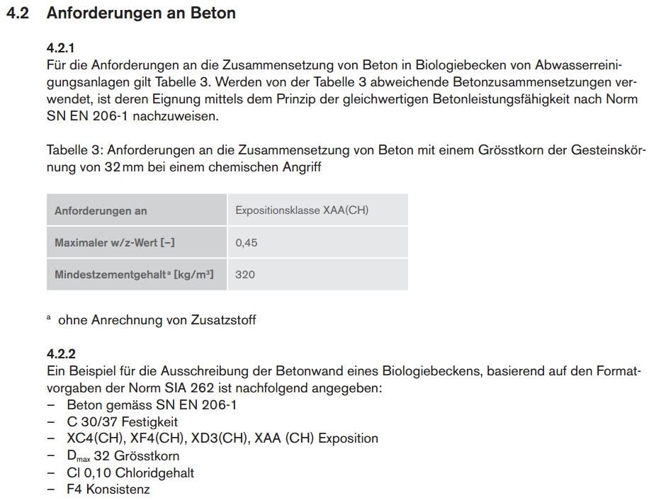 Svájci CEMSUISSE-Merkblatt MB 01:2010 műszaki irányelv A svájci CEMSUISSE-Merkblatt MB 01:2010 műszaki irányelv 4.3.